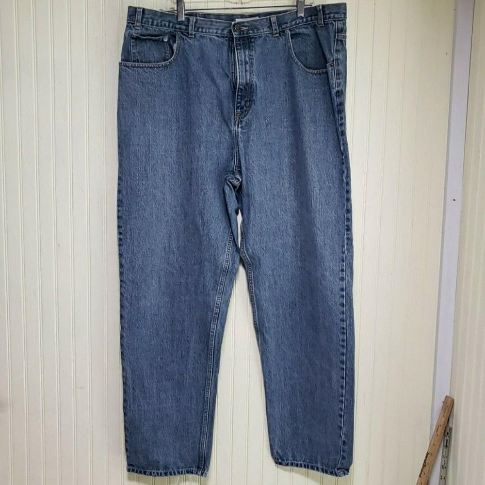 Arizona Jean Company Jeans Mens 44x34 Blue Regular Straight Denim Pants Med Wash